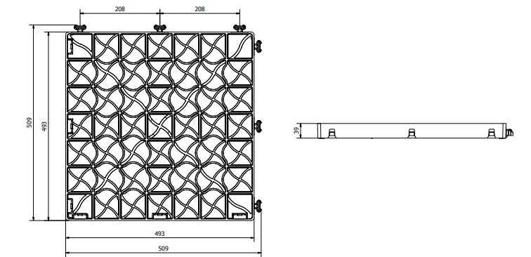štěrková tvárnice diagram